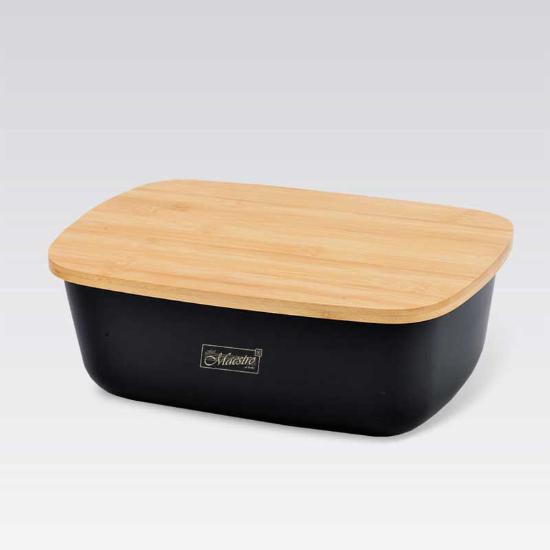 Kutija za hleb sa poklopcem od bambusa Maestro MR-1776 Black - dodatni pogled