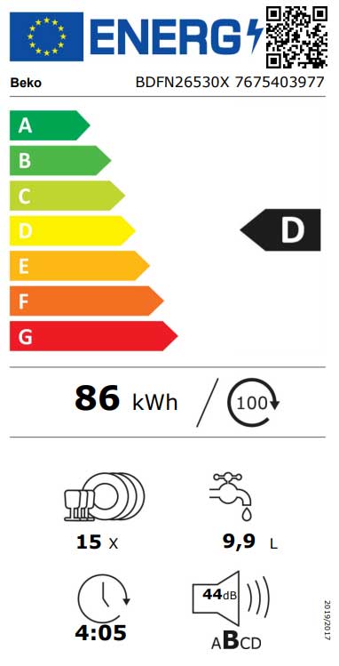Beko Sudo mašina 15 kompleta BDFN 26530 X - dodatni pogled