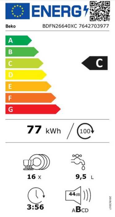 Beko Sudo mašina 16 kompleta BDFN 26640 XC - dodatni pogled