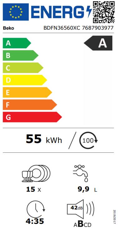 Beko Sudo mašina 15 kompleta BDFN 36560 XC ProSmart inverter - dodatni pogled