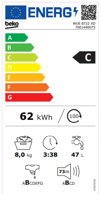 Mašina za pranje veša 8kg Beko WUE 8722 XD ProSmart inverter - dodatni pogled