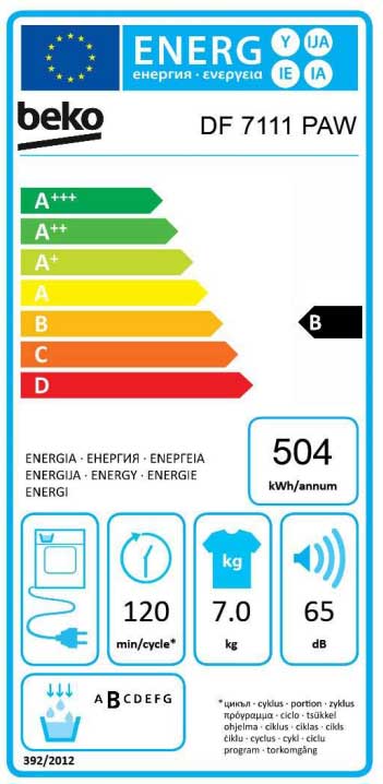 Mašina za sušenje veša Beko DF 7111 PAW - dodatni pogled