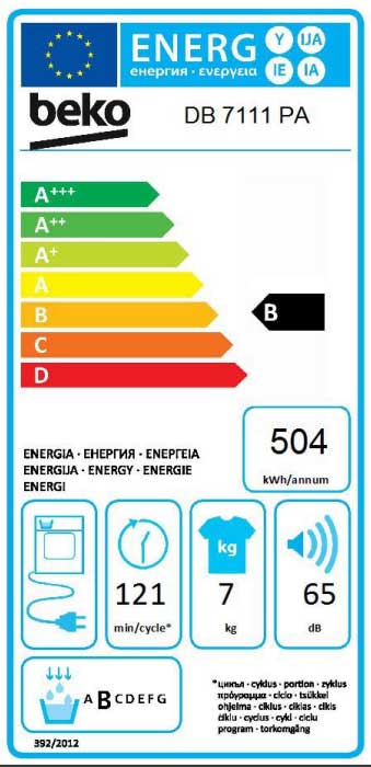 Mašina za sušenje veša Beko DB 7111 PA - dodatni pogled