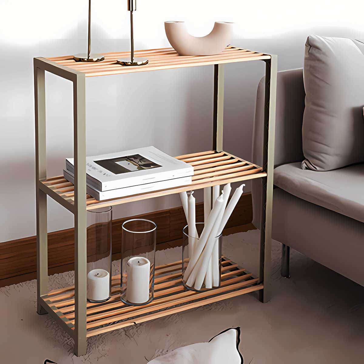 Višenamenska Drvena Polica Fixwood - dodatni pogled