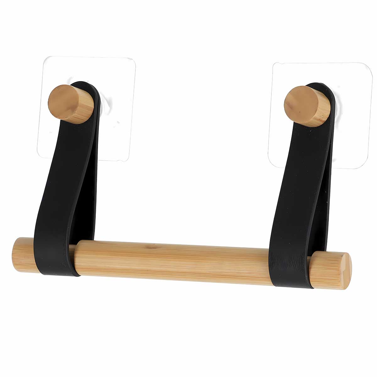 Držač Za Toalet Papir Sa Nosačima od EKO Kože Black - Montaža Lepljenjem bez bušenja i šrafljenja - dodatni pogled