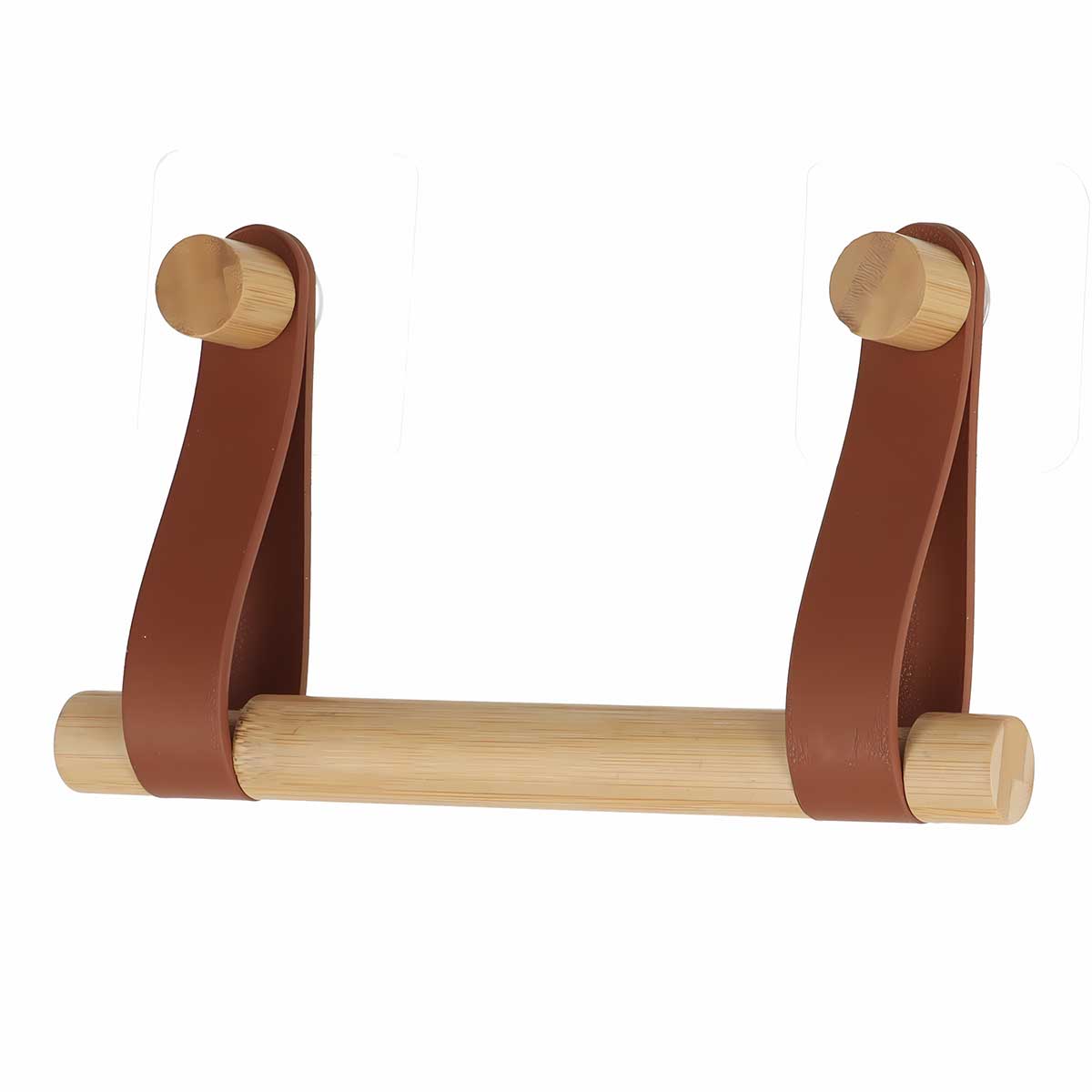 Samolepljivi Držač Za Toalet Papira Sa Nosačima od EKO Kože Braon - dodatni pogled