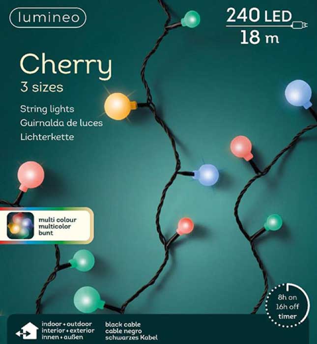 Lumineo Cherry Multicolor Novogodišnje lampice sa 240 LED dioda Za spoljnu upotrebu 49.4660 - dodatni pogled
