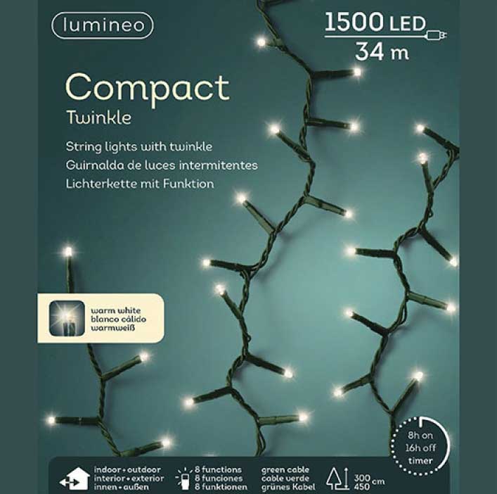 Lumineo lampice sa 1500 LED dioda Za spoljnu upotrebu 49.5357 - dodatni pogled