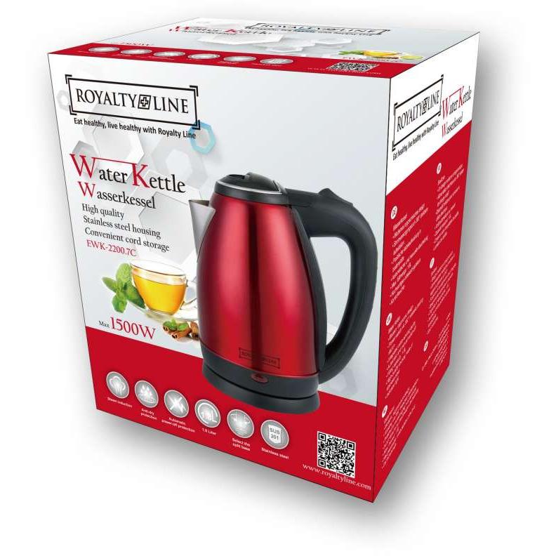 Royalty RLSSKR Električni Bokal 1.7L Crveni - dodatni pogled