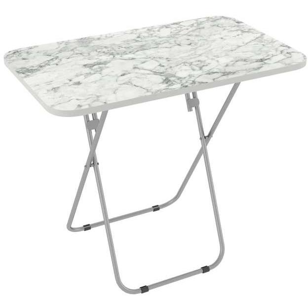 Sklopivi sto Alesta Beli mermer 50x80x66cm 10080BM - dodatni pogled