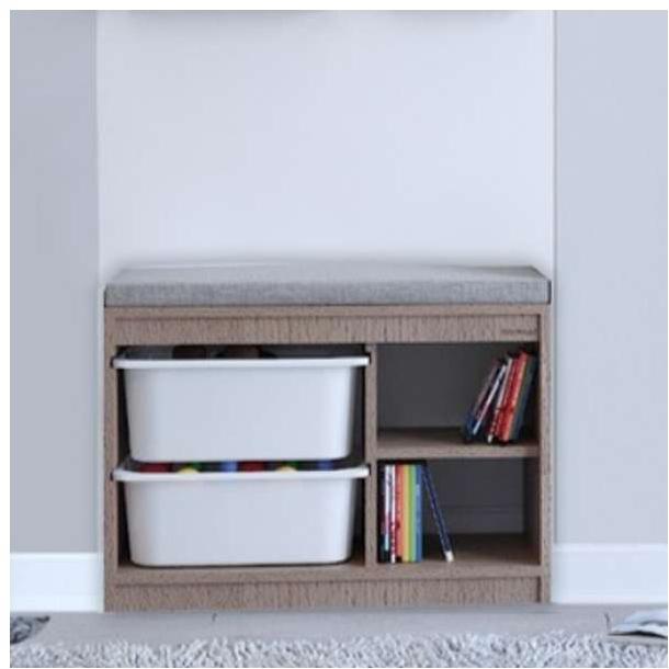 Bienwood Drvena klupa sa dve plastične fioke BIE4000 - dodatni pogled