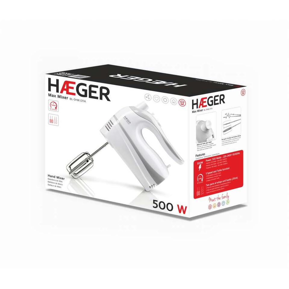 Haeger Ručni Mikser 500W HEBL-5HW.011A - dodatni pogled