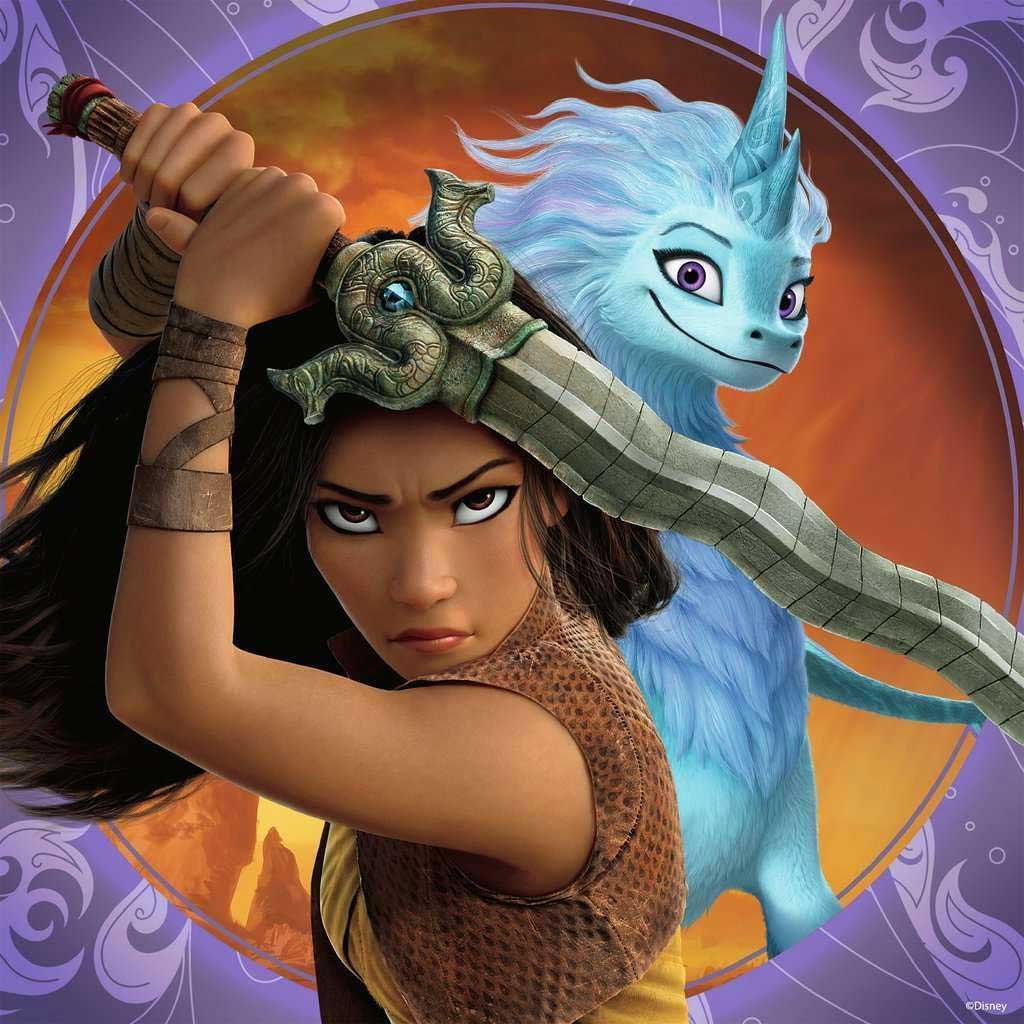 Slagalice 3x49 delova Raja i poslednji zmaj Disney Ravensburger 05098 - dodatni pogled