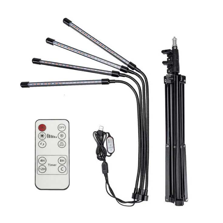 Podna USB lampa sa podesivom bojom svetlosti za rast i razvoj sobnih biljki LB-TRIP-04/RB - dodatni pogled