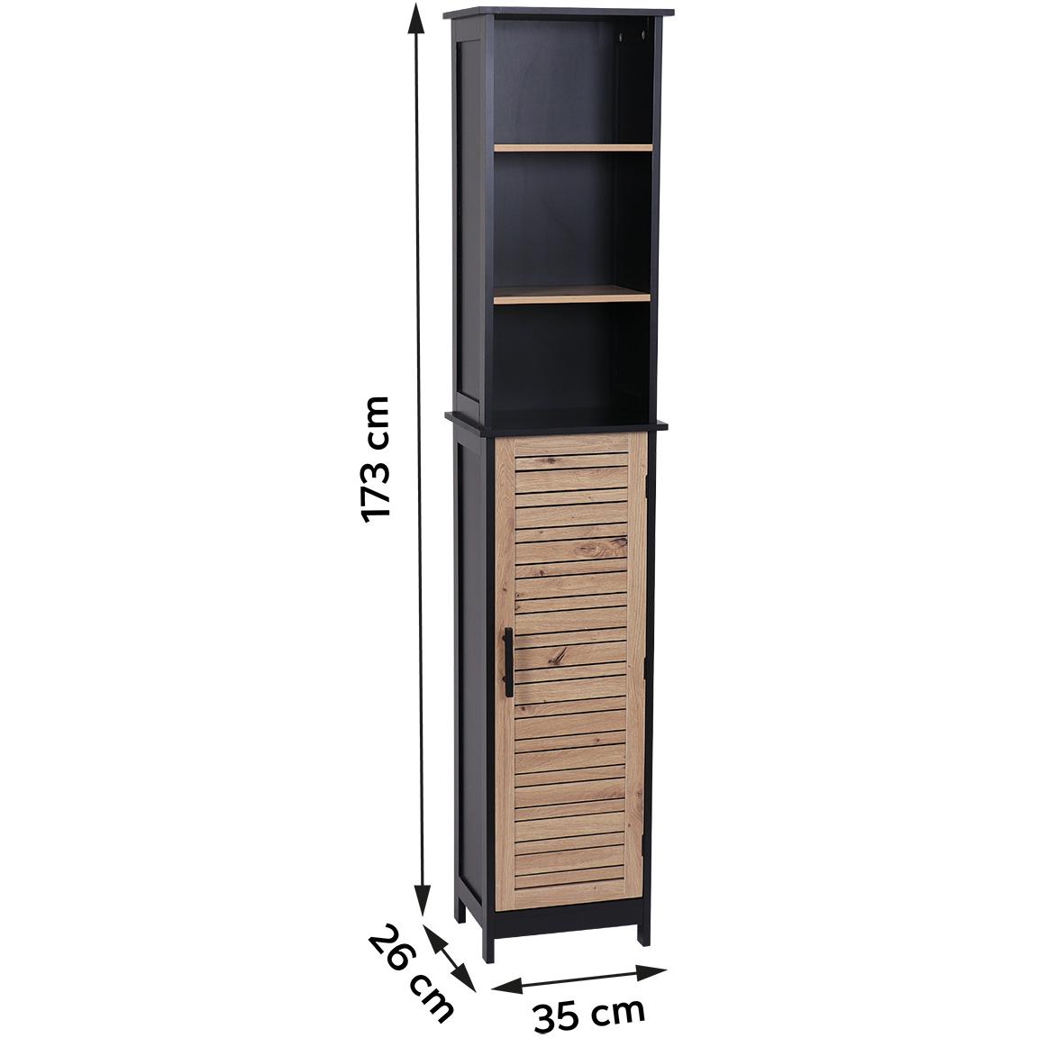 Tendance Kupatilski Stubni Ormarić Sa Vratima i 3 Police 173x25x36 Bergen - dodatni pogled