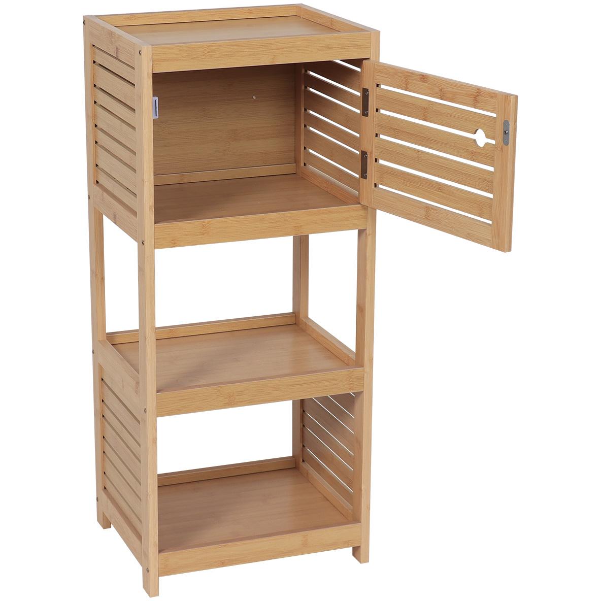 Ormarić Za Kupatilo - 1 Vrata i 2 Police Trinidad 36,5x30x83cm Mdf Bamboo - dodatni pogled