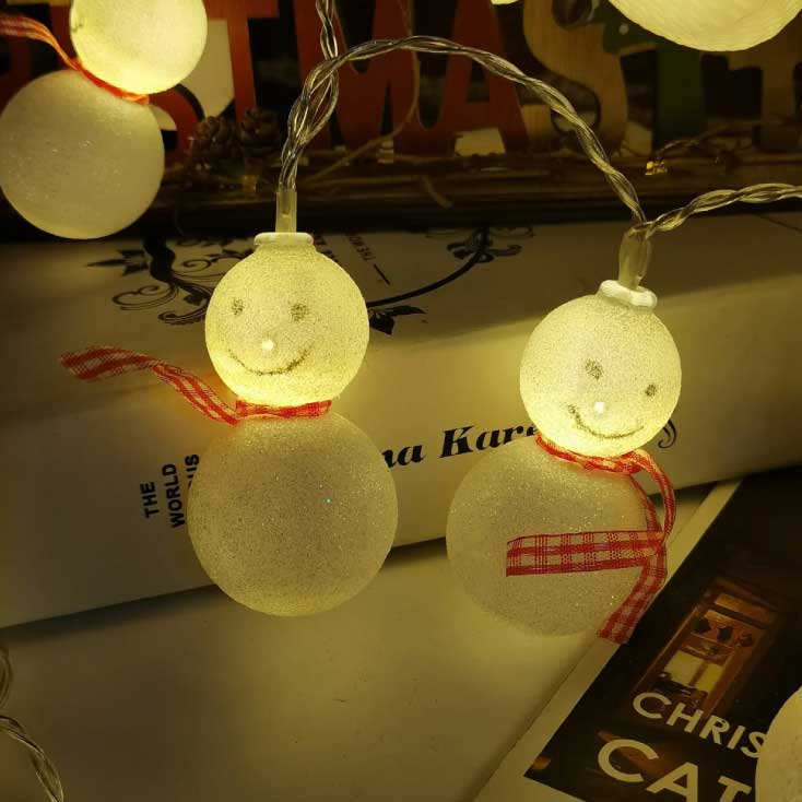 Novogodišnje lampice na baterije Sneško Belić 10 LED - dodatni pogled