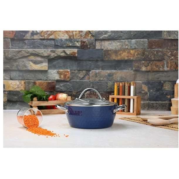 Zilan Šerpa sa staklenim poklopcem 20cm Plava - dodatni pogled