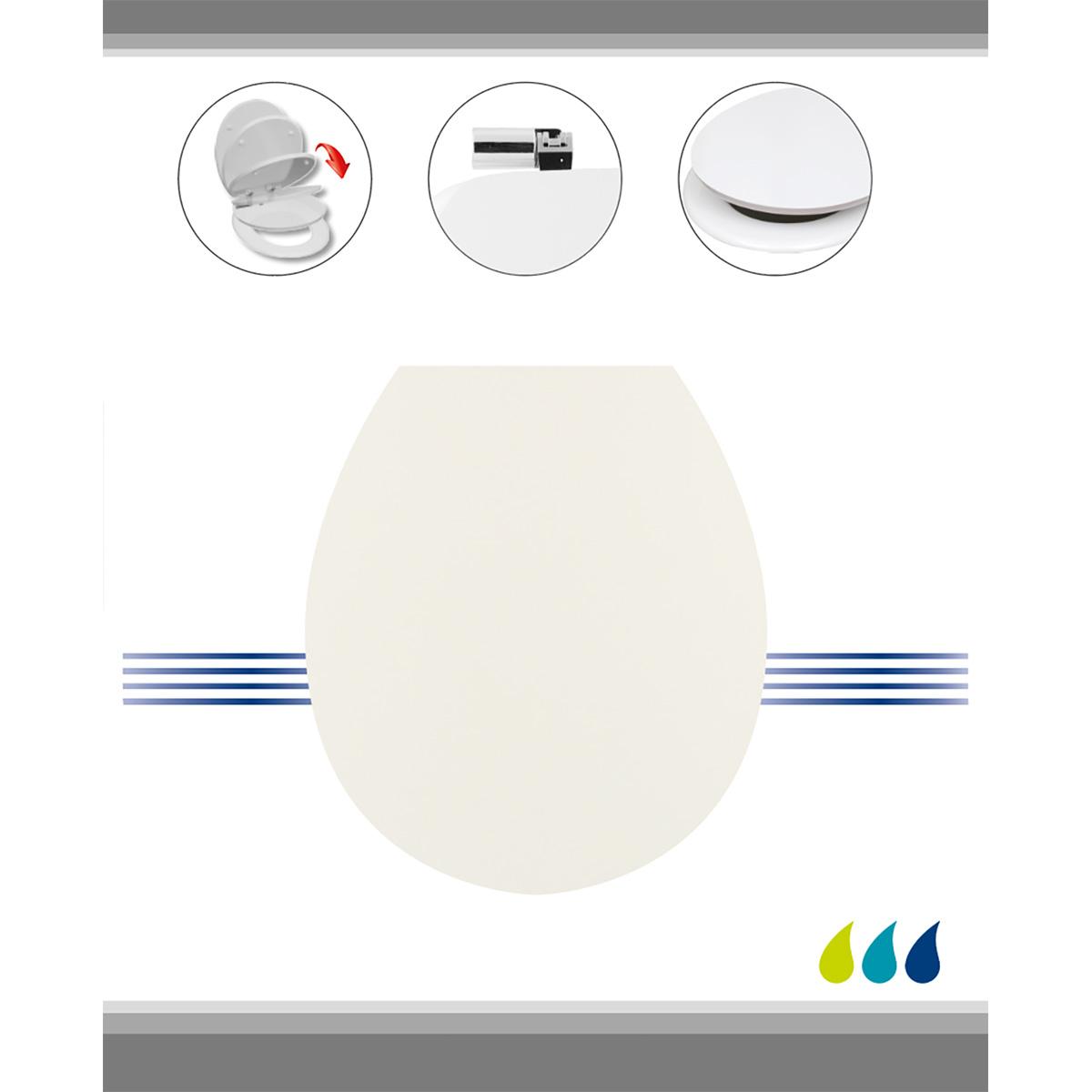 Tendance Wc Daska Mdf Sa Metalnim Okovima Soft Close 37,5x46 Cm Bela - dodatni pogled