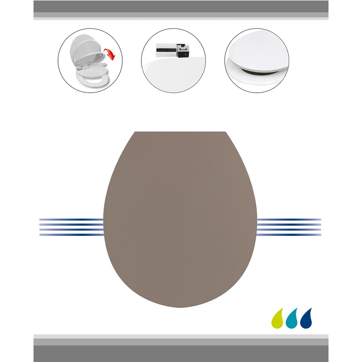 Tendance Wc Daska Mdf Sa Metalnim Okovima Soft Close 37,5x46 Cm Sivo Smedja - dodatni pogled