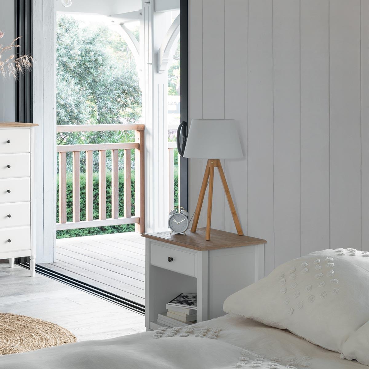 Atmosphera Stona Lampa Bahi H.55,5 Cm Bela - dodatni pogled