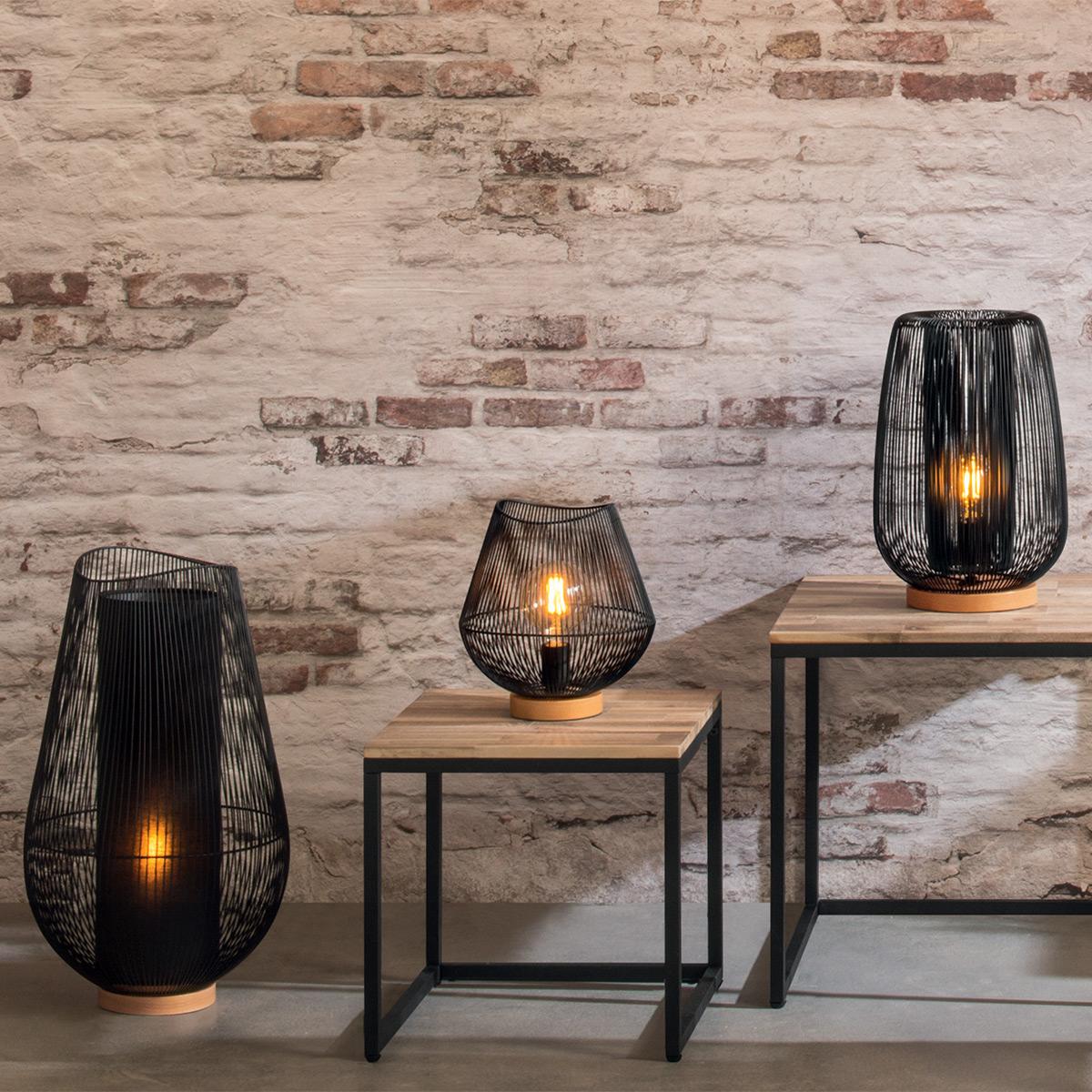 Atmosphera Lampa 26x28cm Metal/drvo Crna - dodatni pogled