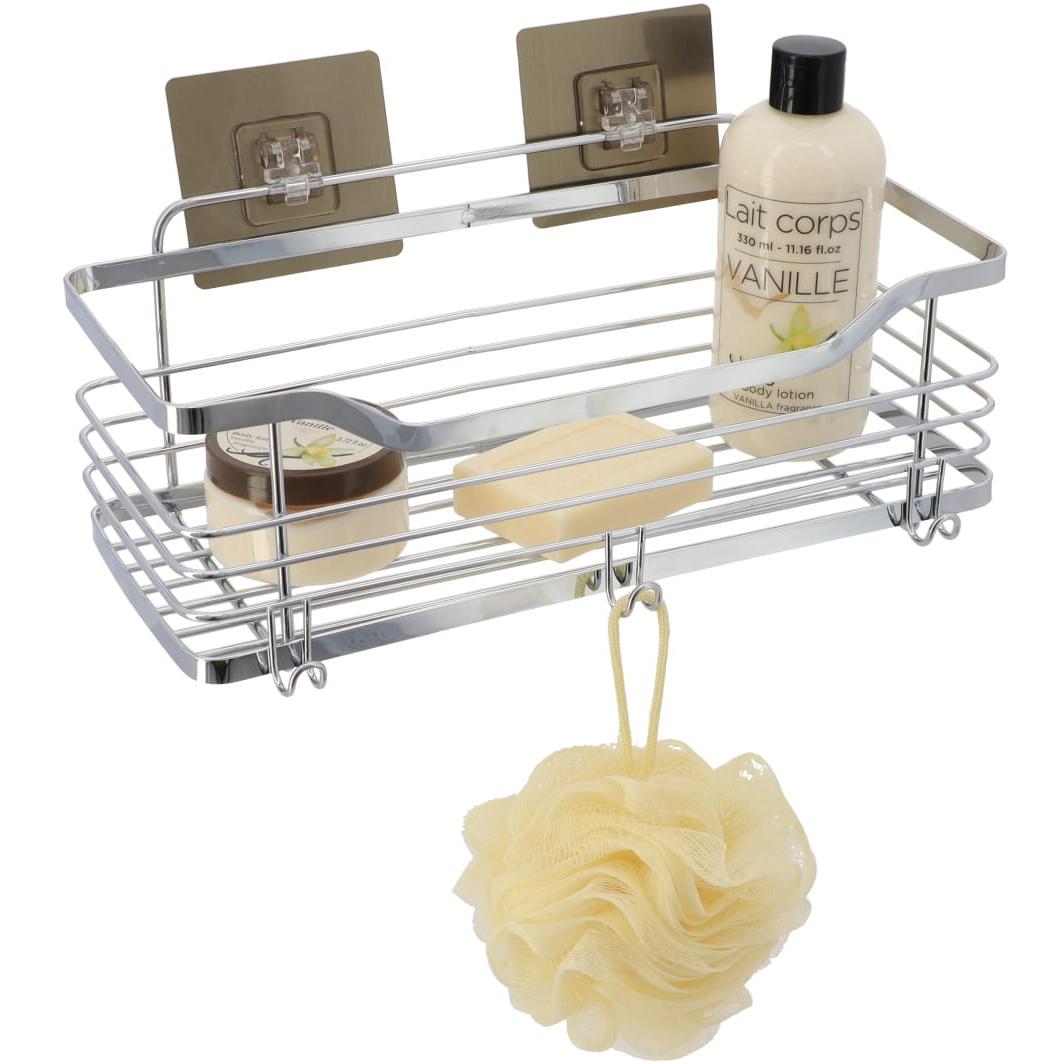 Tendance Žičana Pravougaona Polica 15,5x31x16,5cm Na Lepljenje Hrom - dodatni pogled