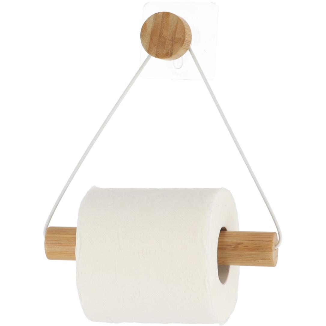 Tendance Držač Toalet Papira Samolepljivi 19x18.3x4 Cm Bambus/bela - dodatni pogled