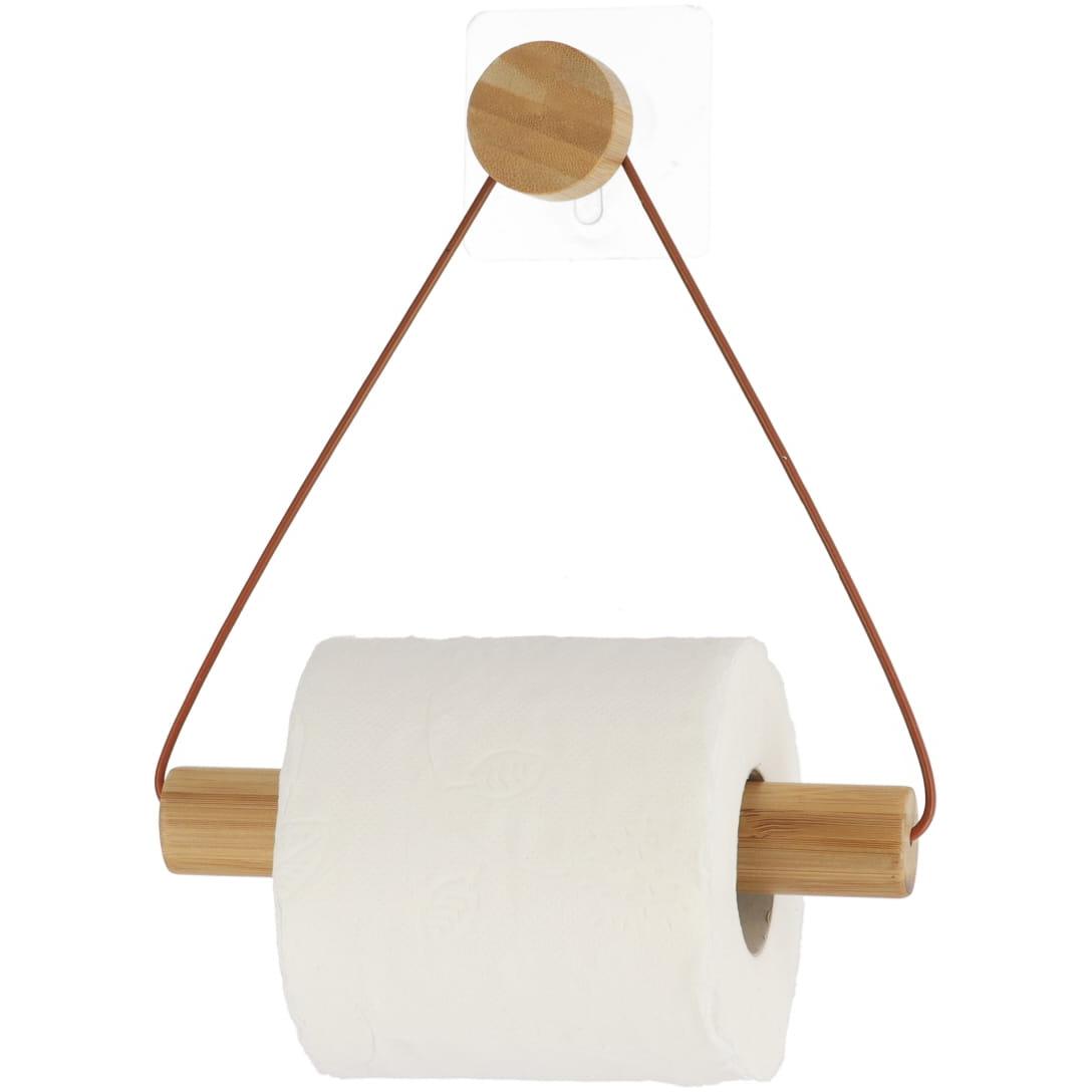 Tendance Držač Toalet Papira Samolepljivi 19x18.3x4 Cm Bambus/braon - dodatni pogled