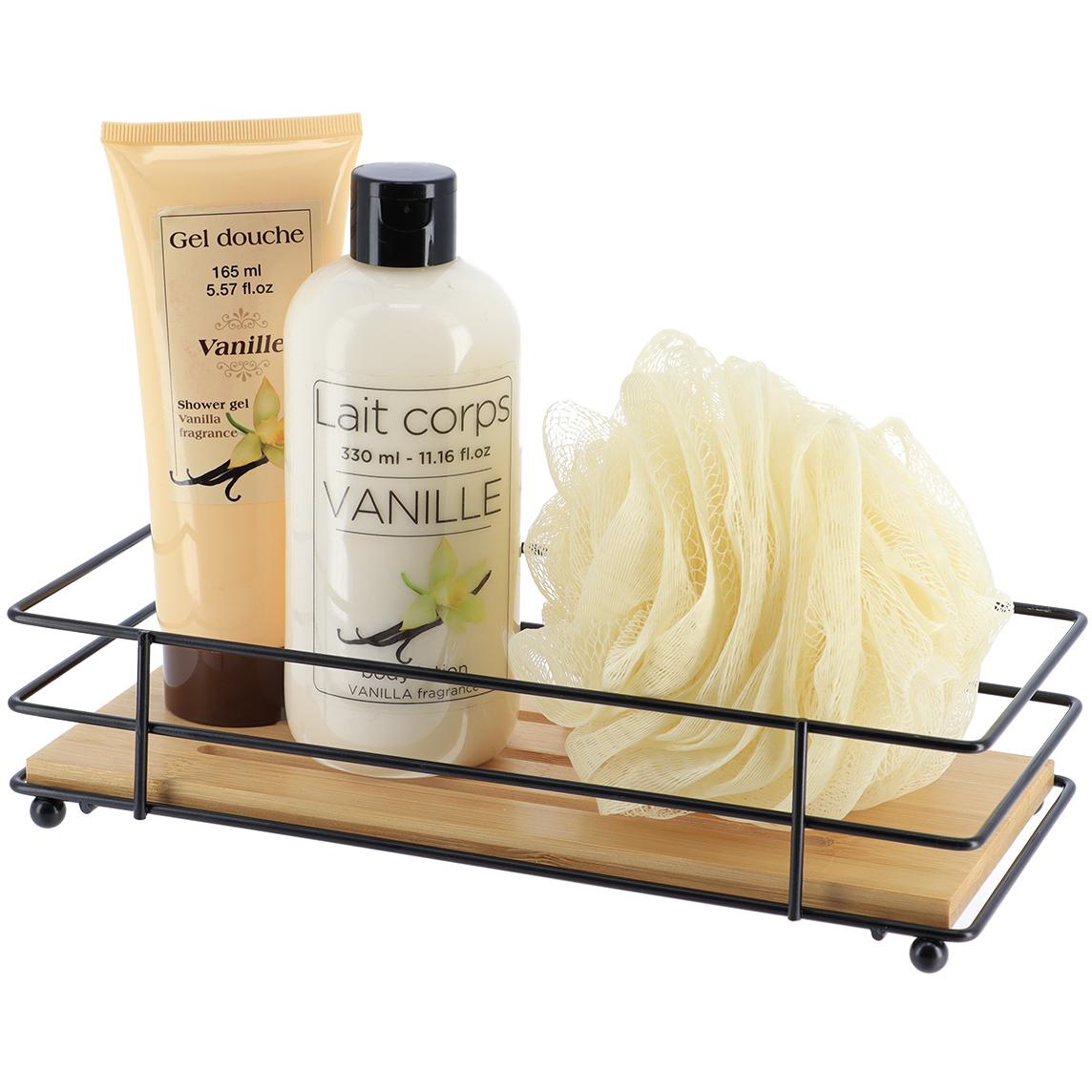 Tendance Žičana Polica 6x26,5x11,5cm Bambus Mat Crna - dodatni pogled