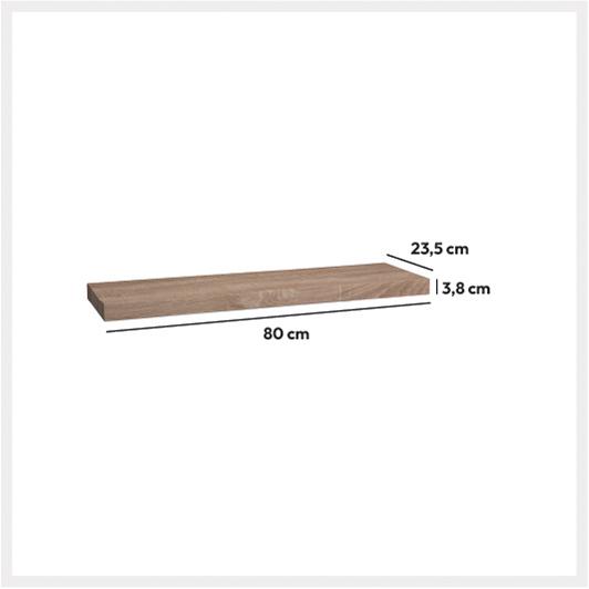 Five Zidna Polica 80 x 23.5 x 3.8 cm Mdf/drvo Natural - dodatni pogled