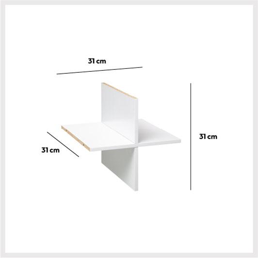 Five Pregrada za Mix Modul Police 31 x 31 x 31cm Drvo Bela - dodatni pogled