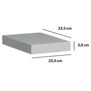 Five Zidna Polica 23.5 x 23.5 x 3.8 cm Mdf/drvo Bela - dodatni pogled