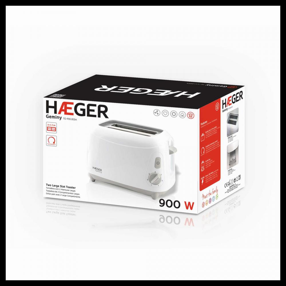 Haeger Toster Geminy 900W - dodatni pogled