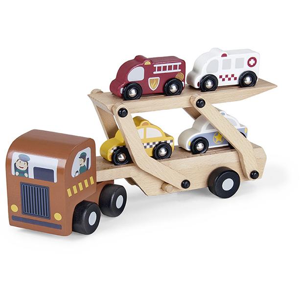 Drvena igračka Transporter kamion sa autićima PINO 9146 - dodatni pogled