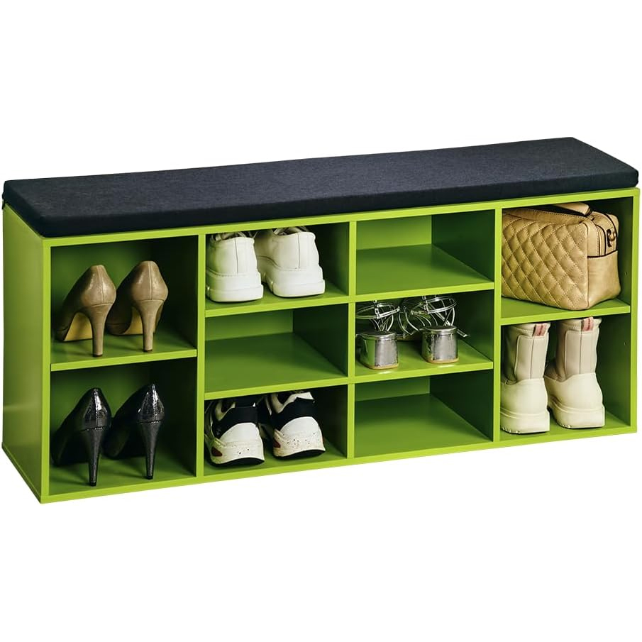 Kesper Zeleni Drveni Cipelarnik Sa Jastukom Za Sedenje KSP15982 - dodatni pogled