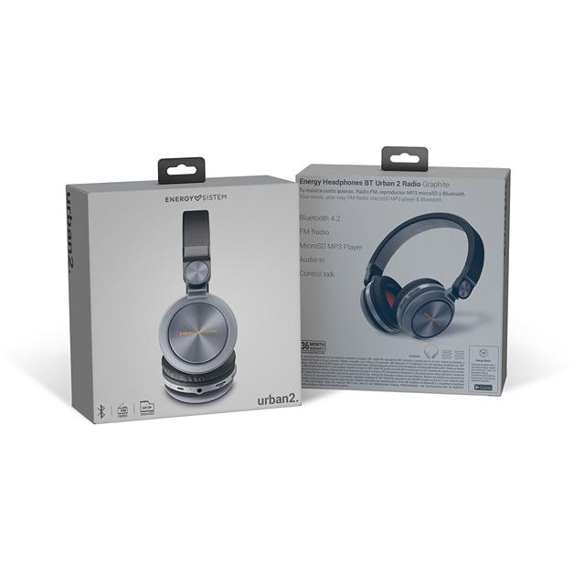 ENERGY SISTEM Bluetooth Urban 2 Radio Graphite slušalice - dodatni pogled