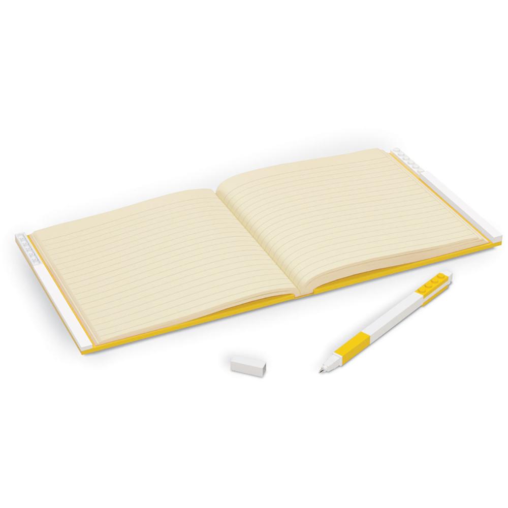 LEGO® Dnevnik sa sistemom za zatvaranje i gel olovkom Žuta - dodatni pogled
