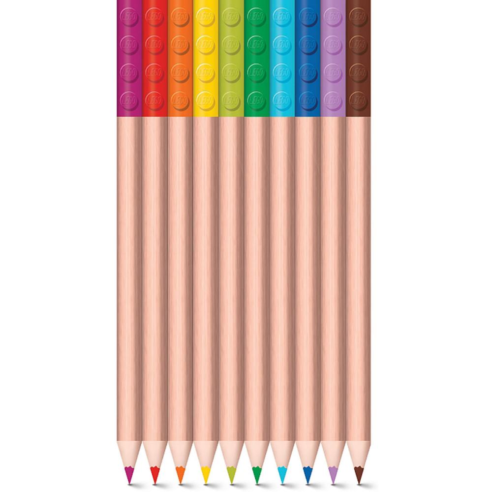 LEGO® Drvene bojice sa držačem za kocke 12 komada - dodatni pogled