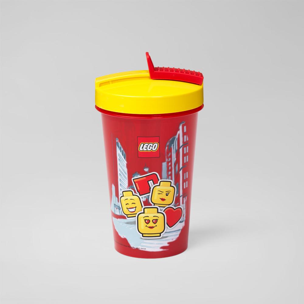 LEGO® Čaša sa poklopcem i slamkom Crvena - dodatni pogled