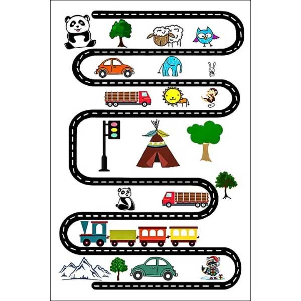 Tepih za dečiju sobu Putovanje 120x180cm - dodatni pogled