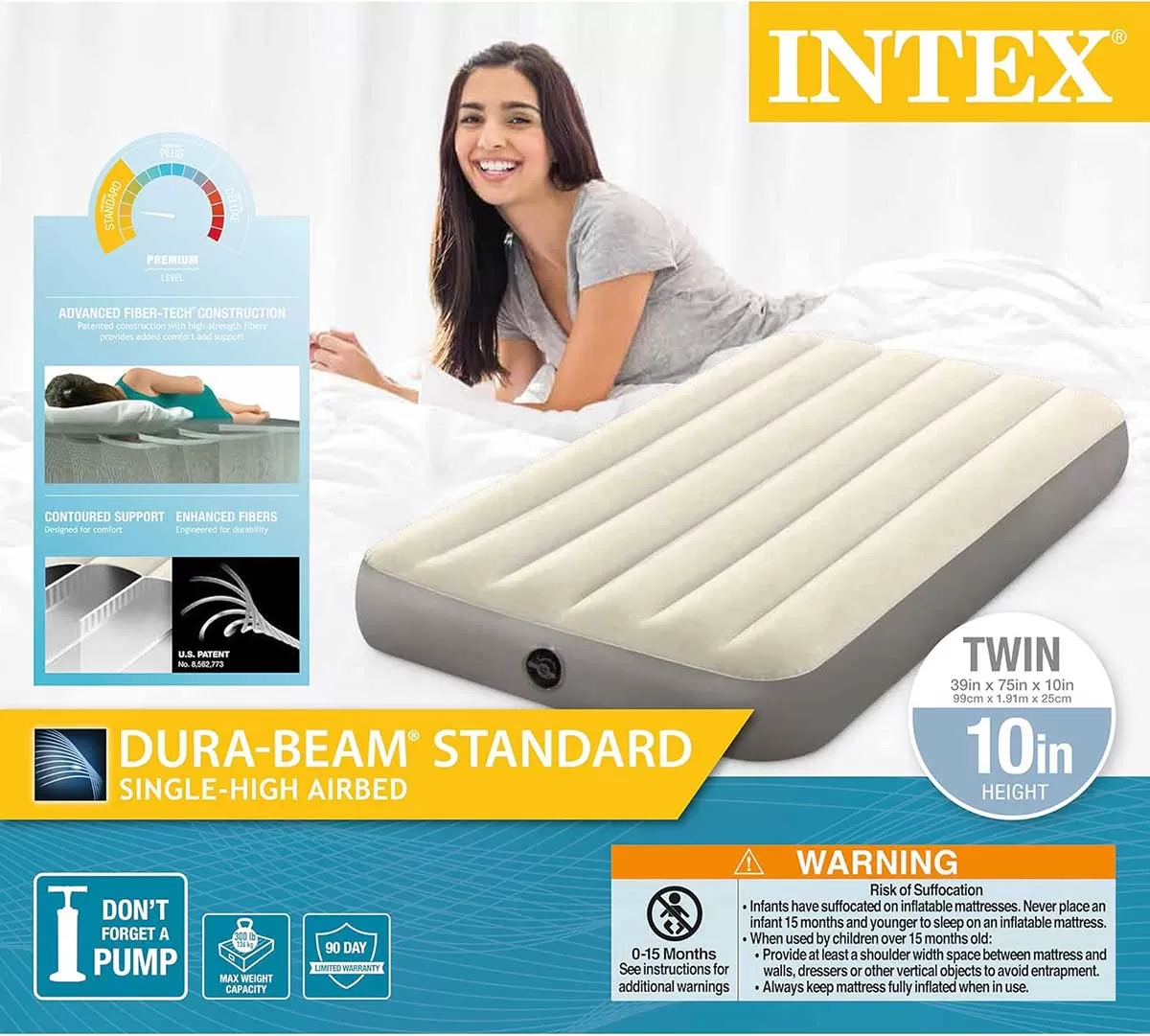 Vazdušni dušek - za udobnost gde god da ste - Intex Dura-Beam Standard Single-High 64101