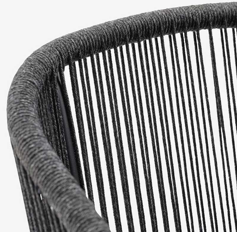 Baštenska stolica sa jastucima Siva - dodatni pogled