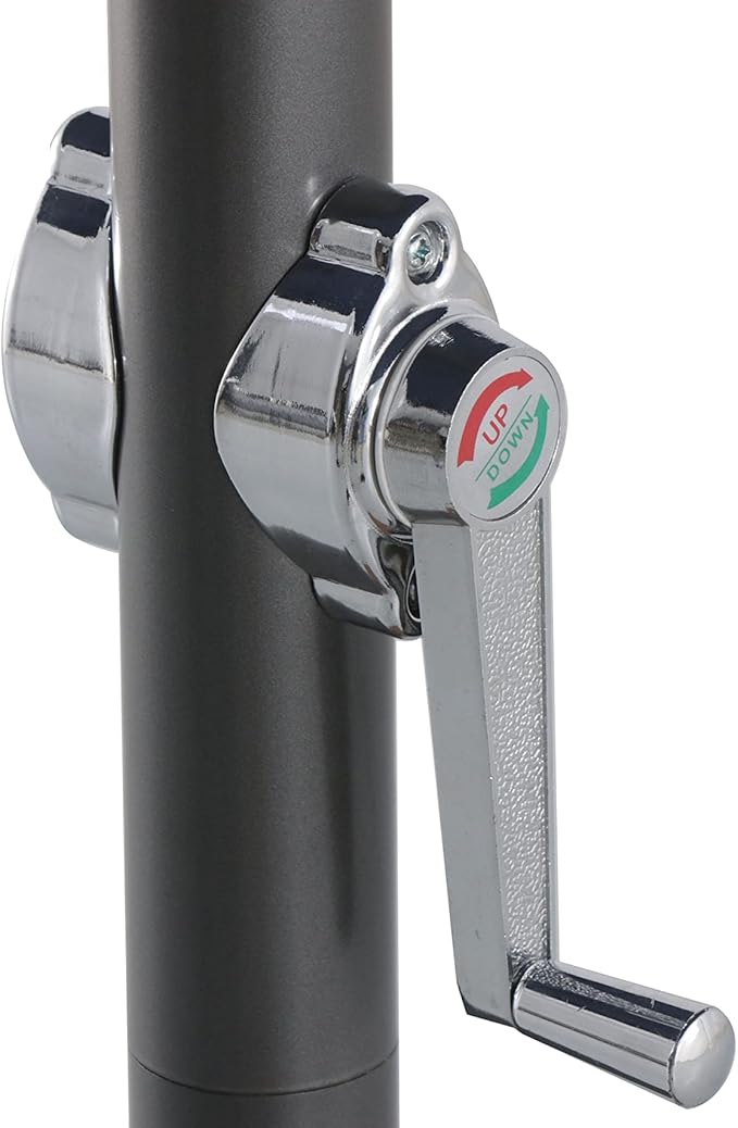 Suncobran prečnika 3 m Sa Mehanizmom za spuštanje i podizanje Antracit - dodatni pogled