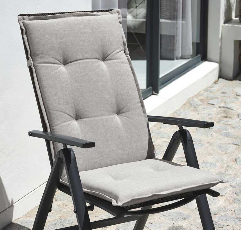 Jastuk za stolicu sa naslonom Lux Svetlo sivi - dodatni pogled