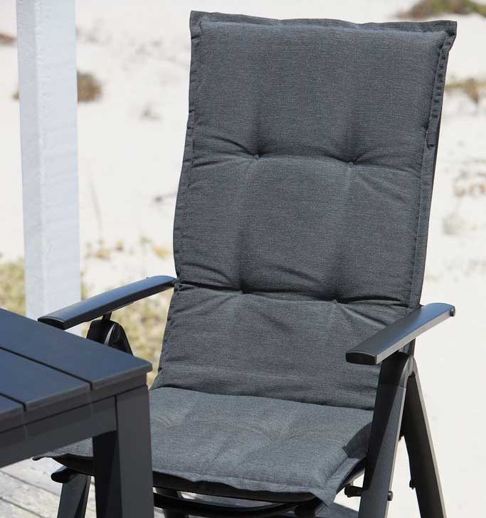 Jastuk za stolicu sa naslonom Lux Tamno sivi - dodatni pogled