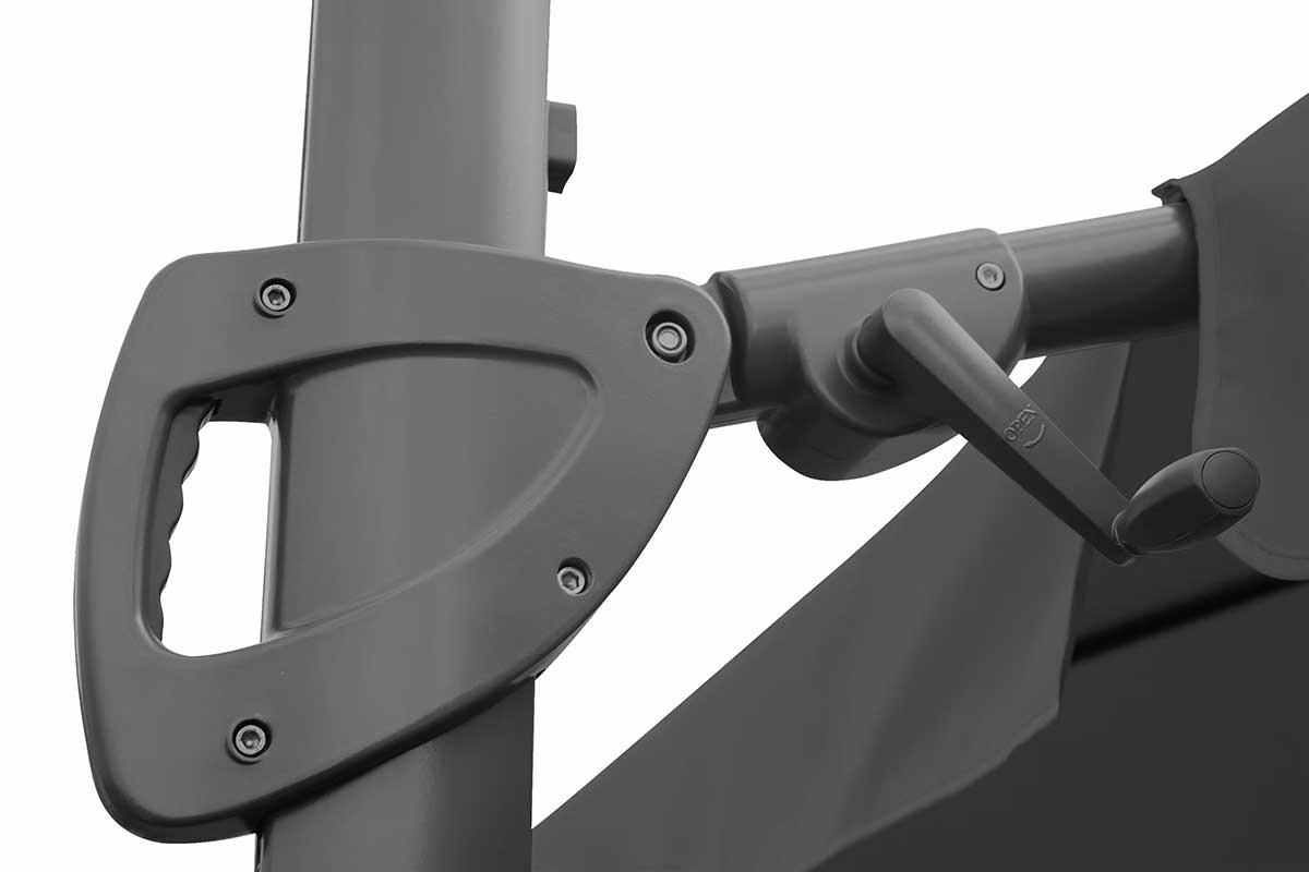 Antracit Pro Viseći Četvrtasti Suncobran 3 x 3 m - dodatni pogled