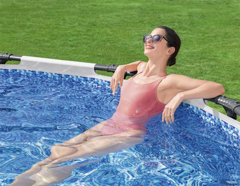 Bestway 5618W Bazen sa čeličnim ramom pumpom i merdevinama 3.96 m x 1.22 m - dodatni pogled