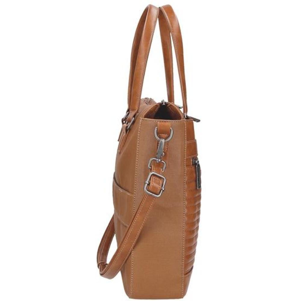 Poslovna ženska torba sa pregradom za laptop PJL Biker brown 71566 - dodatni pogled