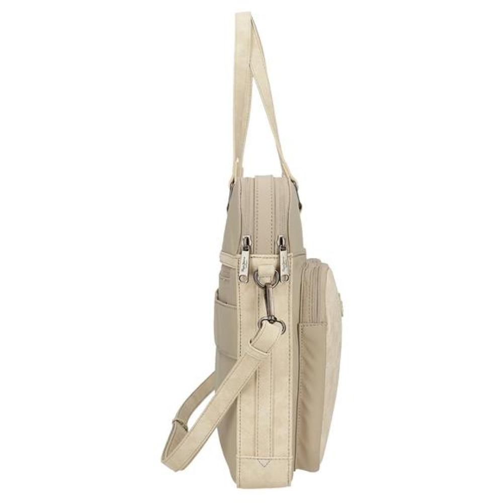 Ženska poslovna torba sa pregradom za laptop PJL Jana beige 71460 - dodatni pogled